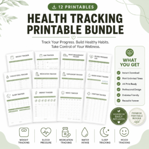 health tracking printable bundle en