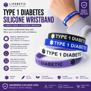 lifebetic type 1 diabetes silicone wrist